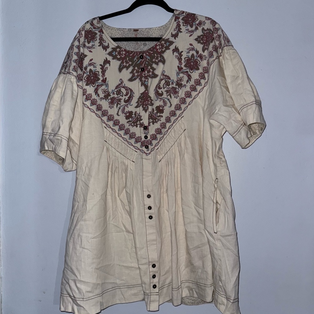 Free People | Orson Mini Dress in Ivory Combo